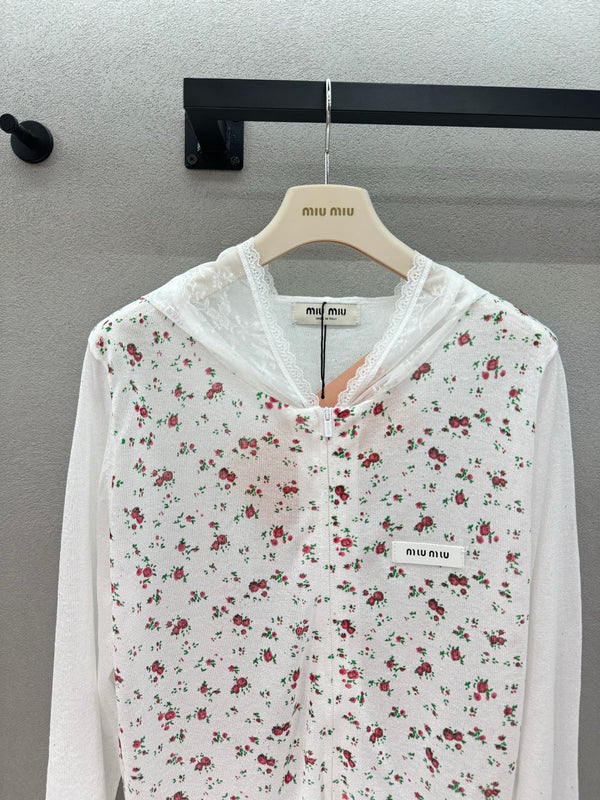 Miu Miu Cardigan White in Tencel 305872
