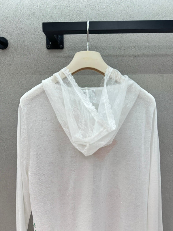 Miu Miu Cardigan White in Tencel 305872