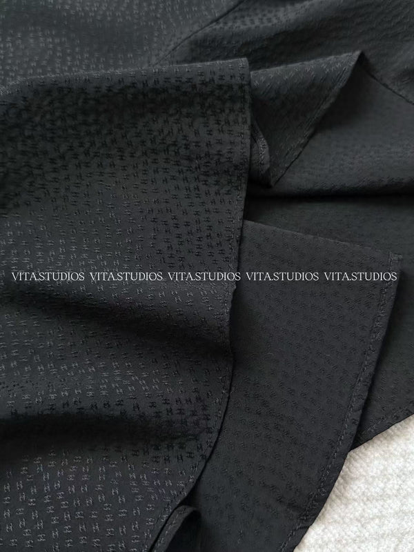 Chanel 26 Fishtail Skirt Black in Silk 298865