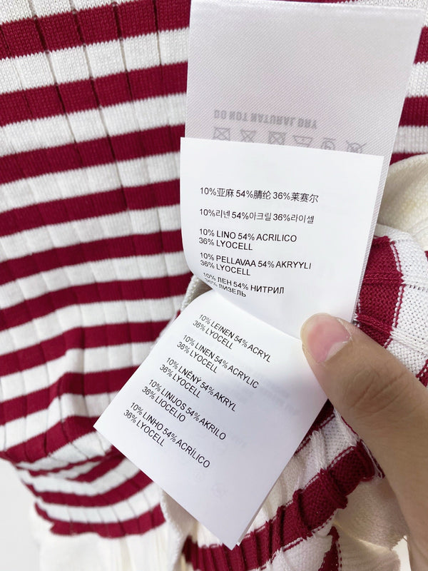Miu Miu Short-Sleeve T-Shirt Red White in Acrylic 305823