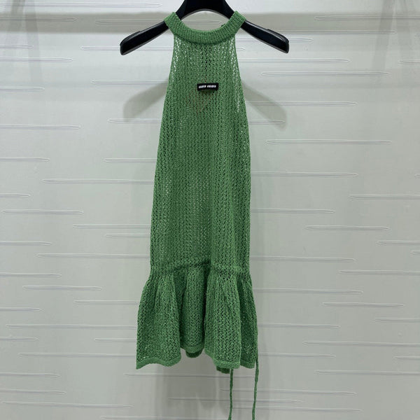Miu Miu Mint green Halter-neck in Polyamide 373093
