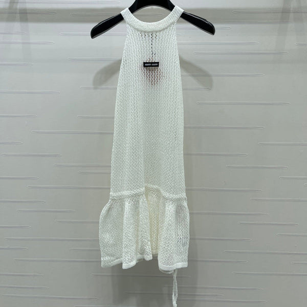 Miu Miu White Halter-neck in Polyamide 373092