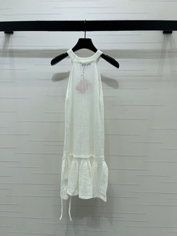 Miu Miu White Halter-neck in Polyamide 373092