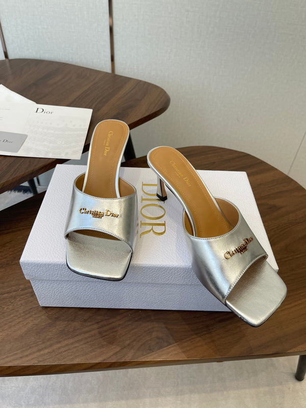 Dior 26 Sandal 70mm Silver in Cowhide 727965