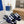 Burberry 26 Check Slippers Navy Blue Black in Cotton Linen 729729
