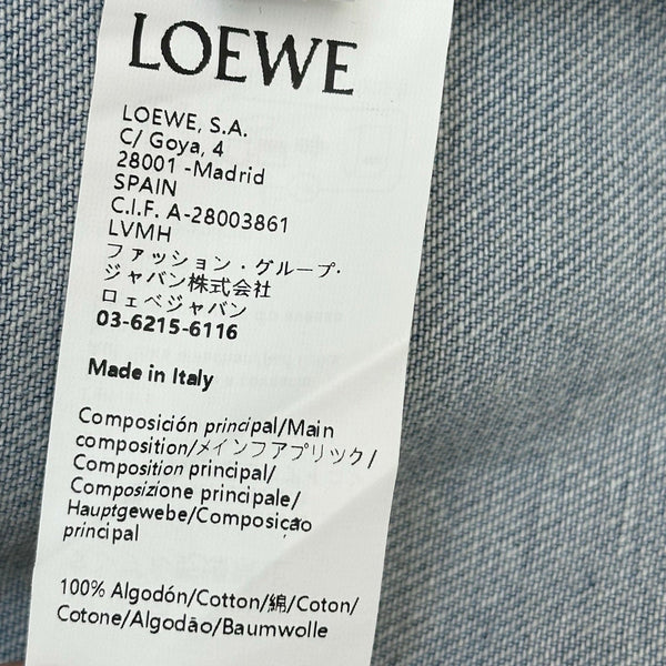 Loewe 26 Lace-up  Skirt Blue in YB Twill Cotton Denim 375337