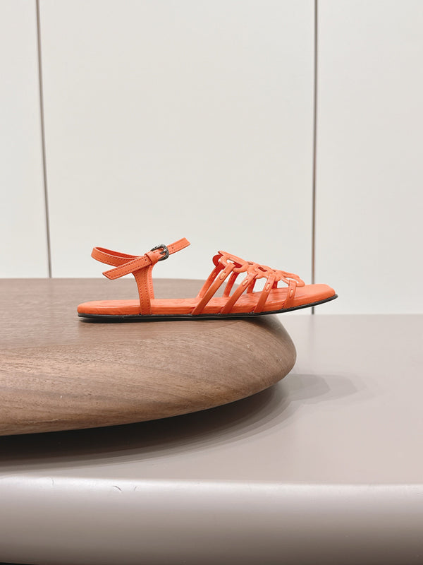 Loewe 26 Sandal Orange in Sheepskin 738807