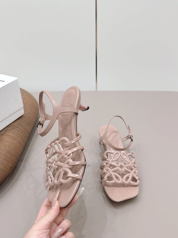 Loewe 26 Sandal 50 Pink in Sheepskin 738802