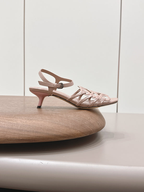Loewe 26 Sandal 50 Pink in Sheepskin 738802