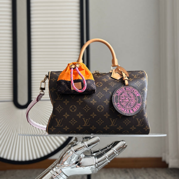 Louis Vuitton Speedy Soft 30 Brown in Canvas Cowhide