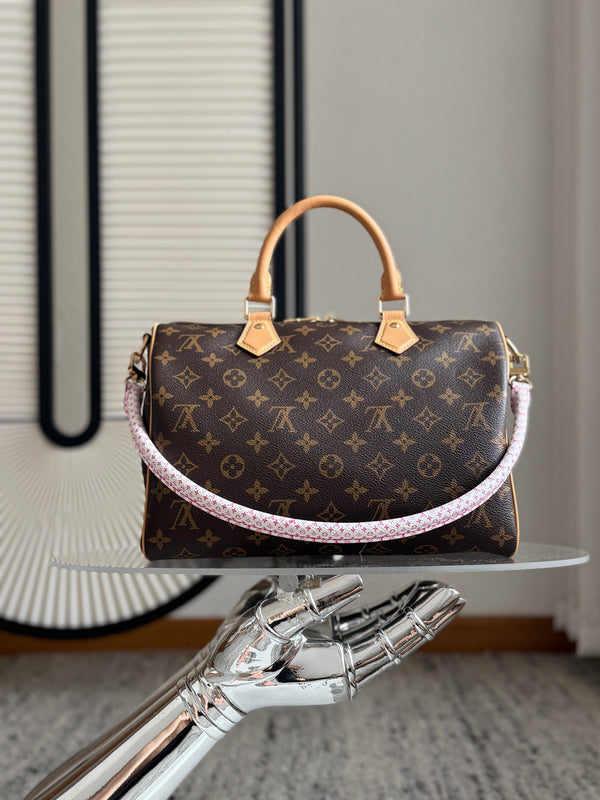 Louis Vuitton Speedy Soft 30 Brown in Canvas Cowhide