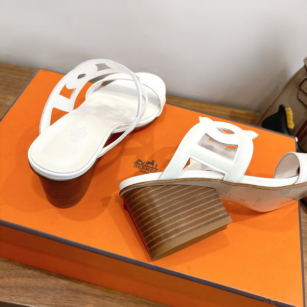 HM  Sandal 60 White in Calfskin 743964
