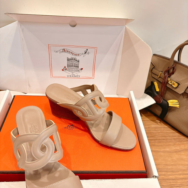 HM  Sandal 60 Beige in Calfskin 743968