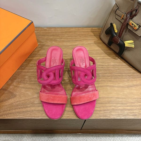 HM  Sandal 60 Pink in Suede 743973