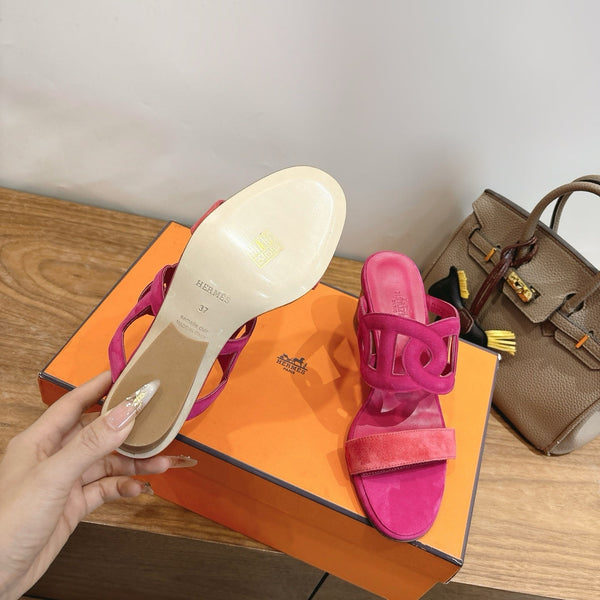 HM  Sandal 60 Pink in Suede 743973