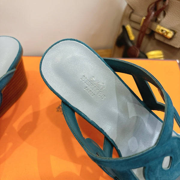 HM  Sandal 60 Deep teal in Suede 743974
