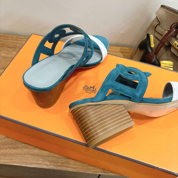 HM  Sandal 60 Deep teal in Suede 743974