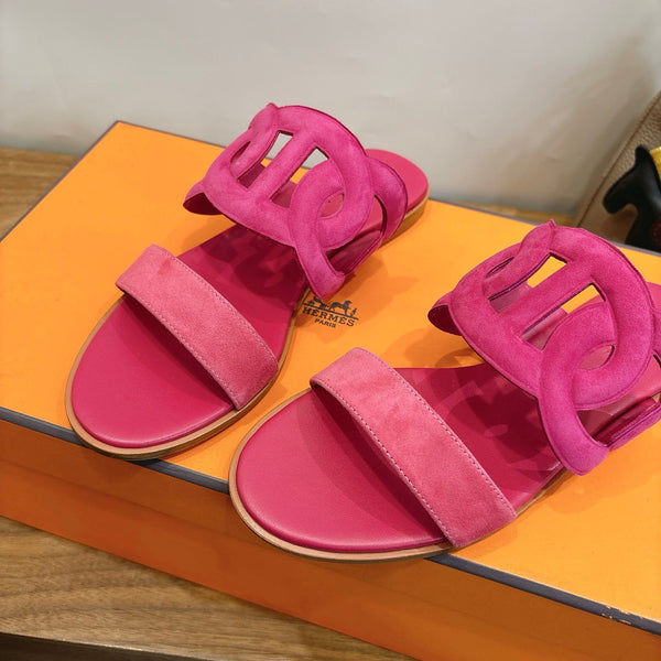 HM  Sandal Pink in Suede 743982