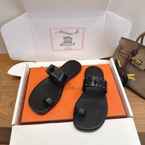 HM  July Sandal Black in Cowhide 744062