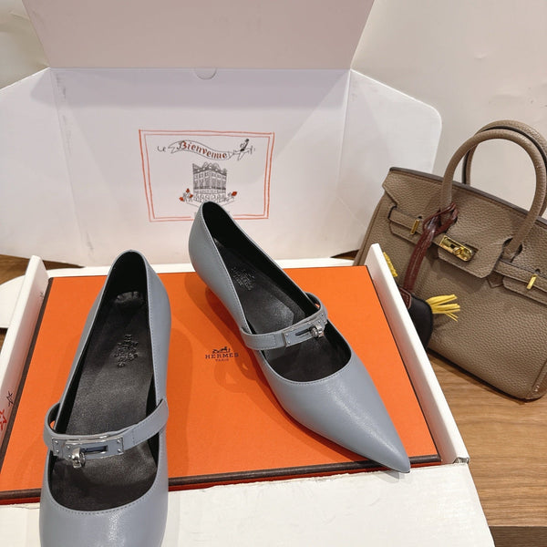 HM 26 Majeste 45 Pump Gray in Cowhide 744122