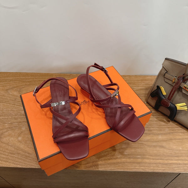 HM  June Sandal Burgundy in Cowhide 744050