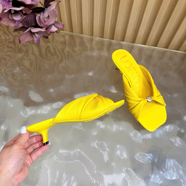 Loew Pebble Soft Sandal 55 Yellow in Sheepskin 749415