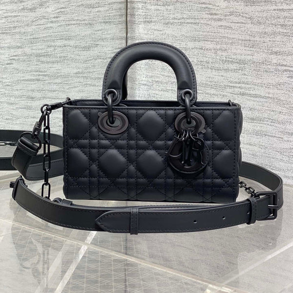 CD Lady D-Joy 19cm Black in Lambskin 286388