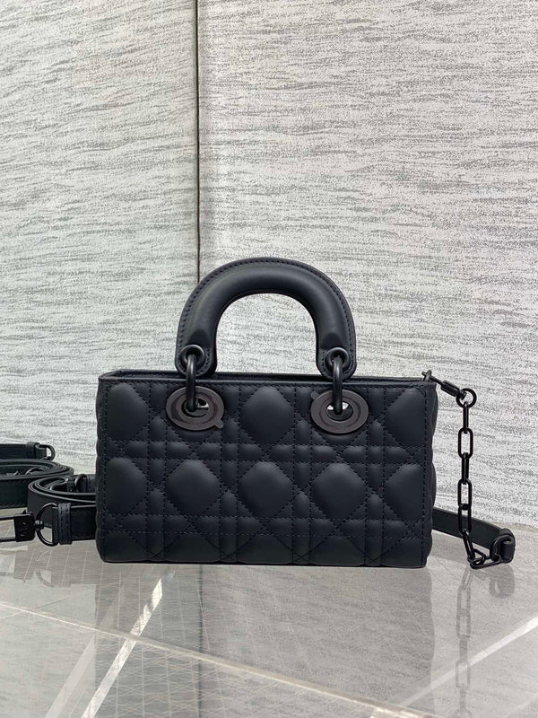 CD Lady D-Joy 19cm Black in Lambskin 286388