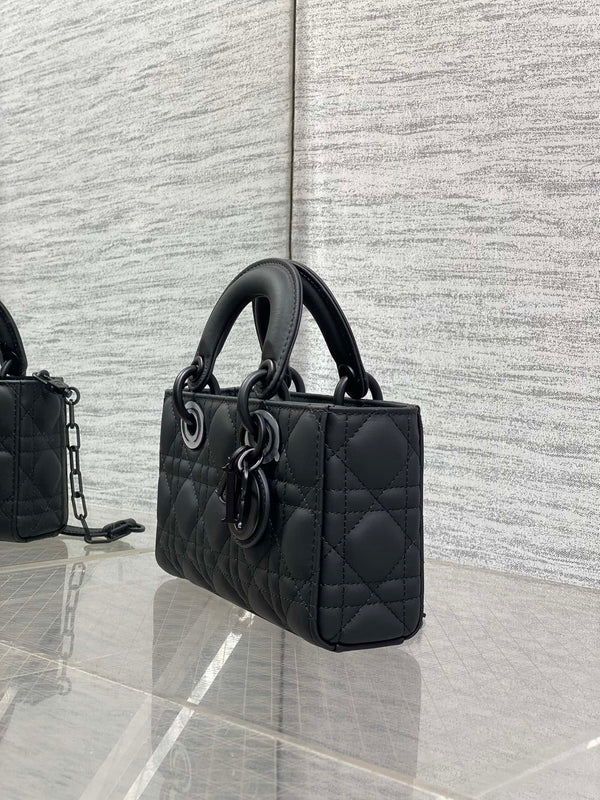 CD Lady D-Joy 19cm Black in Lambskin 286388
