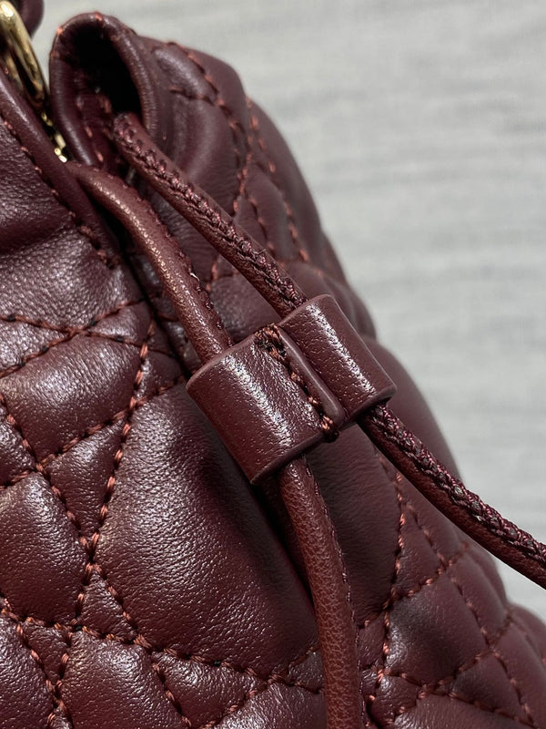 CD Dior Adiorable Bag 22cm Burgundy in Quilted Leather 286633
