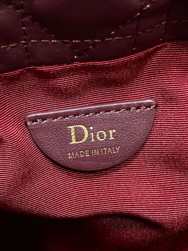 CD Dior Adiorable Bag 22cm Burgundy in Quilted Leather 286633