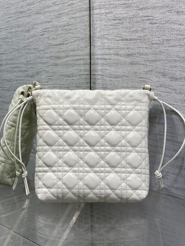 CD Dior Adiorable Bag 22cm White in Quilted Leather 286635
