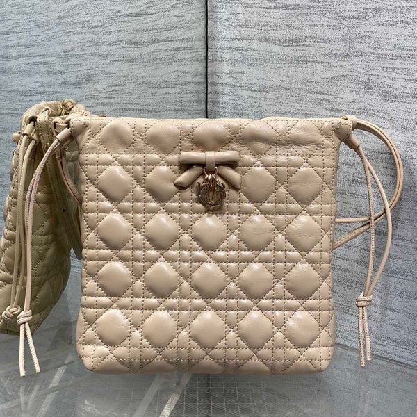 CD Dior Adiorable Bag 22cm Beige in Quilted Leather 286639