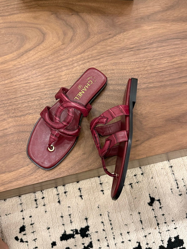 CC 26 Sandal Burgundy in Cowhide 748527
