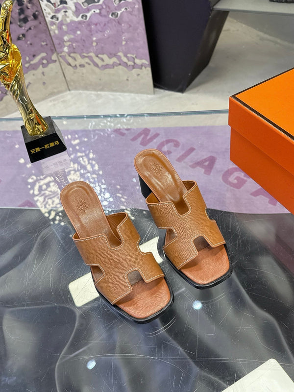 HM Sandal 90mm Brown in Cowhide 757933