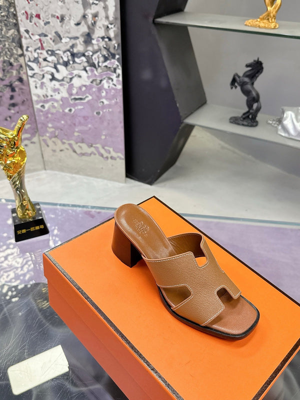 HM Sandal 90mm Brown in Cowhide 757933