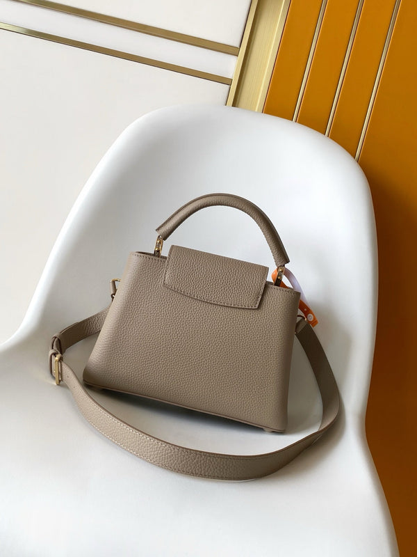 LV Capucines Mini Handbag Taupe in Taurillon Calfskin leather 287077