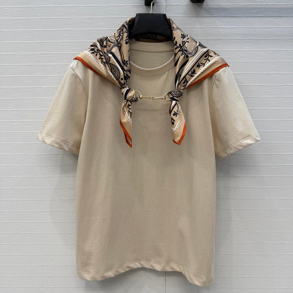 HM T-shirt Beige in Cotton 381540