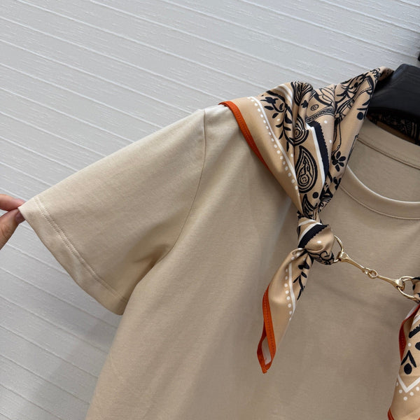 HM T-shirt Beige in Cotton 381540