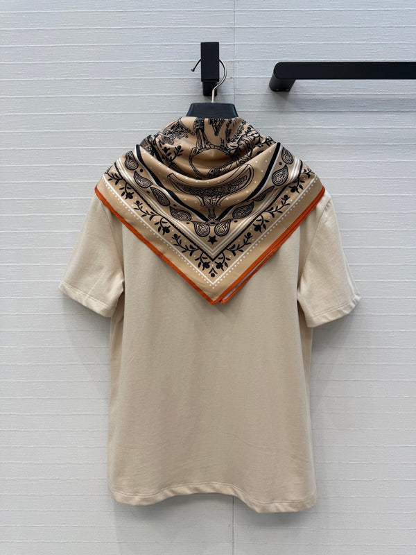 HM T-shirt Beige in Cotton 381540