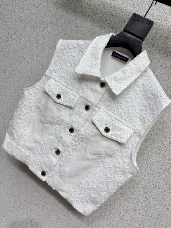 LV Vest White in Cotton 382437