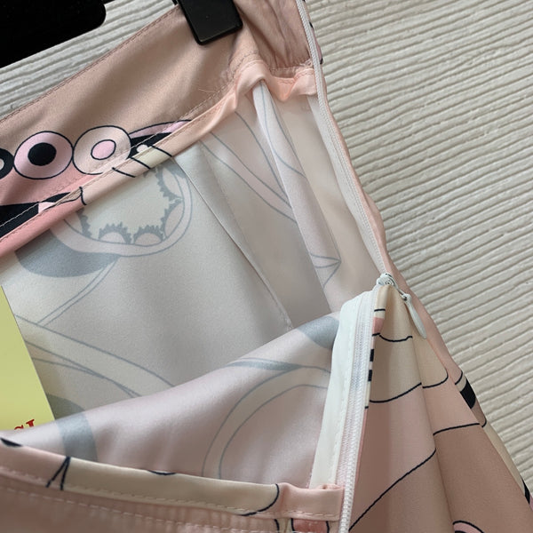 Pucc Orchidee-Print Camisole Top And Wide-Leg Pants Light Pink Satin