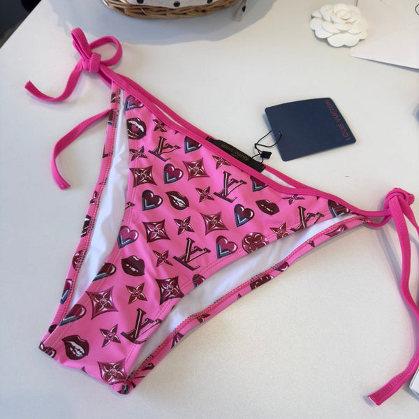 LV Graphic Monogram Bikini in Pink Polyamide 230987