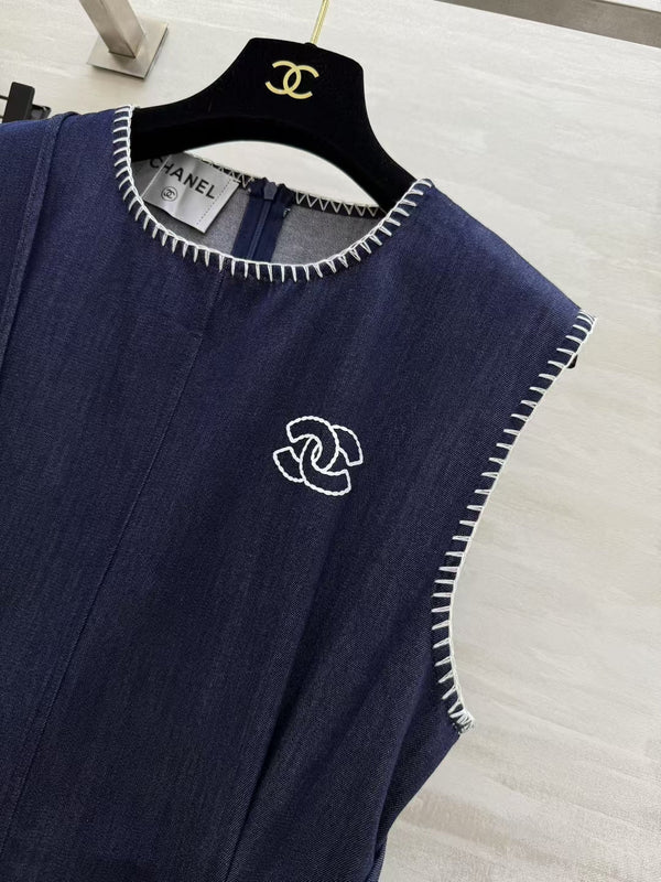 CC 26 Vintage Dress Navy Blue in Denim 388987