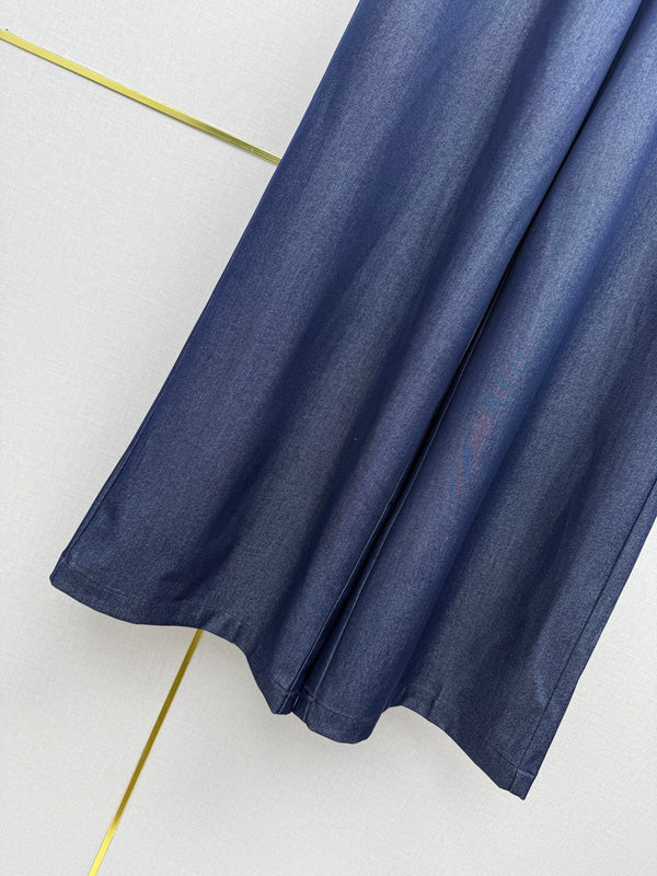 CD 26 Wide-Leg Jeans Navy Blue in Lyocell 389456