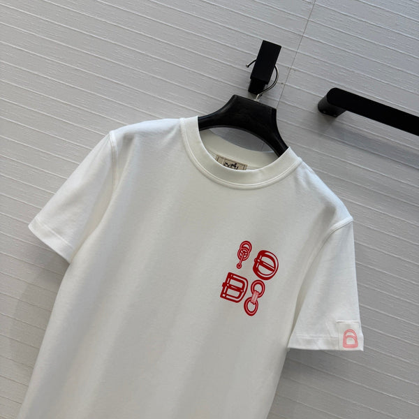 HM T-Shirt White in Cotton 389810