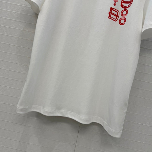 HM T-Shirt White in Cotton 389810