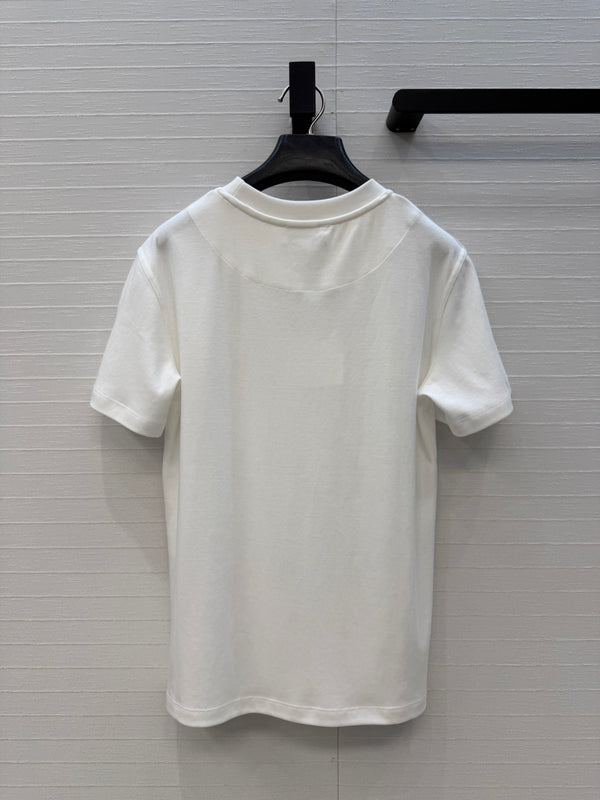 HM T-Shirt White in Cotton 389810