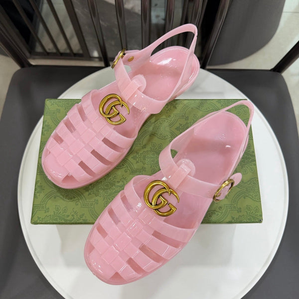 GG Sandals with Double G Light Pink Gold TPU 818203