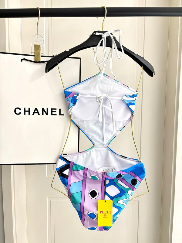 Pucci Bikini One-Piece Swimsuit Set in Cotton 240267
